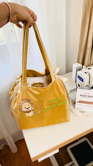 Geanta trusou botez bej camel leut [2]