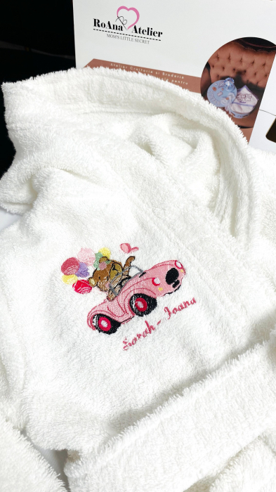Halat de baie bebe ursulet personalizat [2]