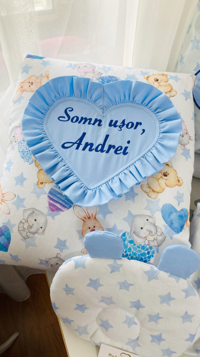 Lenjerie de patut Stelute Albastre [10]