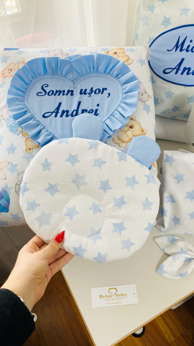 Lenjerie de patut Stelute Albastre [11]