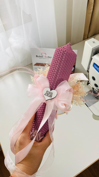 Lumanare Botez Fetita gherghef ingeras porumbel [3]