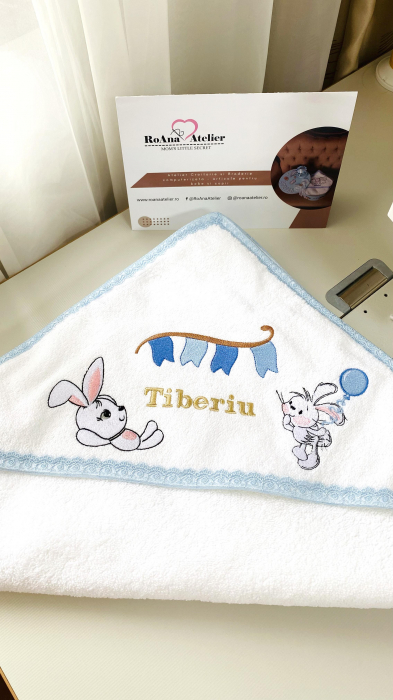 Prosop cu capison Iepurasi personalizat cu nume [2]