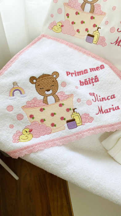 Prosop cu capison Prima mea Baita Ursulet personalizat [3]