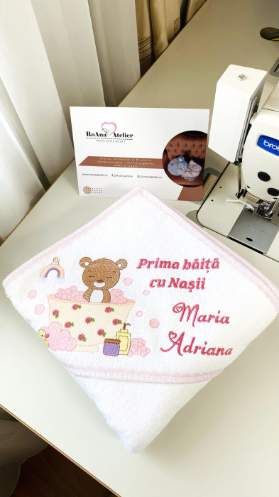 Prosop cu capison Prima mea Baita Ursulet personalizat [5]