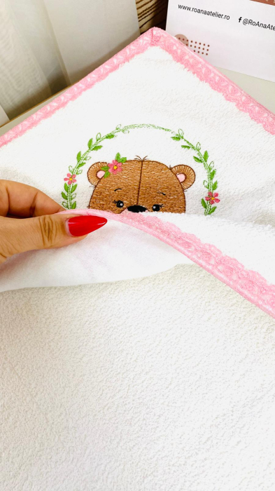Prosop cu capison Ursulet fetita personalizat [2]