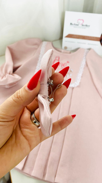 Rochita One roz cu flori bumbac [5]