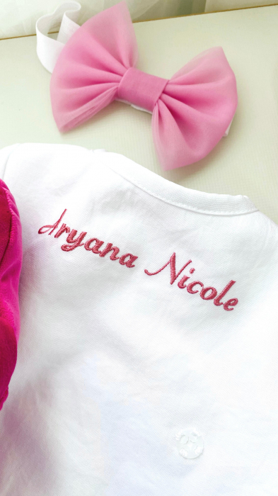 Set Botez Fetita cu Aripi Ingeras Roz [5]
