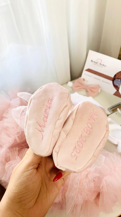 Set Botez Fetita cu Aripi Ingeras Roz Prafuit [3]