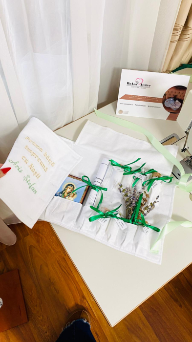 Set Prima Baita cu Nasii Simba verde mint personalizat [2]