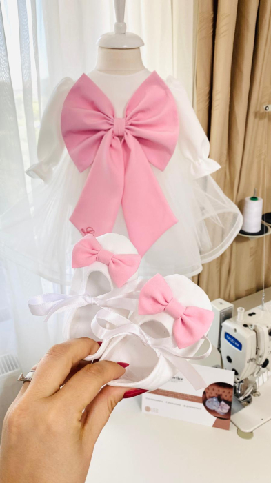 Set Rochita Botez Amedea Alba cu Funda Roz [3]