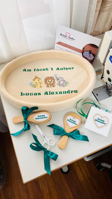 Set Tavita Mot Bej Personalizata Safari [1]