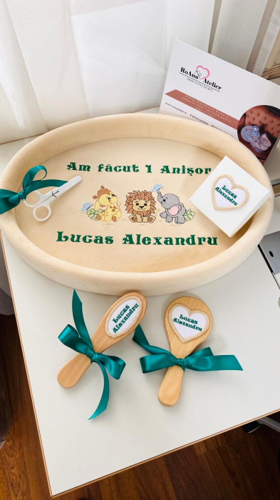 Set Tavita Mot Bej Personalizata Safari [2]