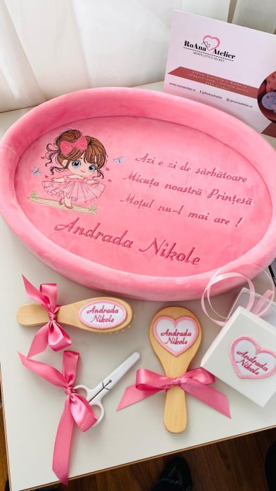 Set Tavita Mot Roz Fetita Personalizata Printesa [2]