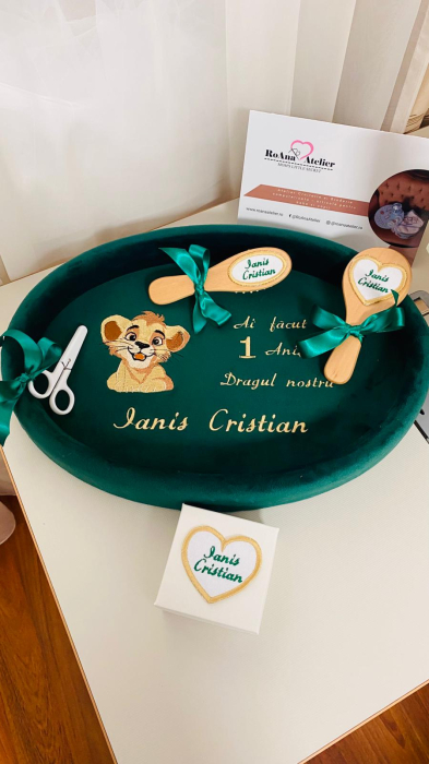 Set Tavita Mot Simba verde smarald personalizata [2]