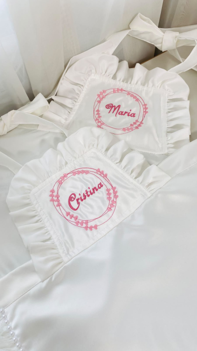 Sort alb cu dantela fetita personalizat nume [5]