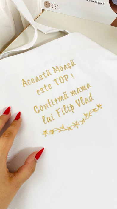 Sort alb pentru Moasa personalizat [2]