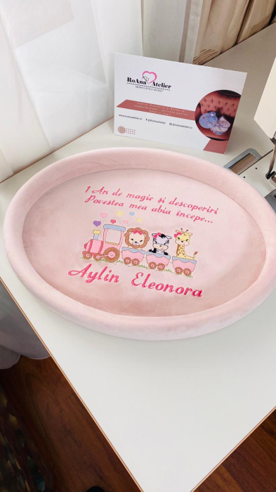 Tavita Mot Catifea Roz Trenulet Safari personalizata [1]