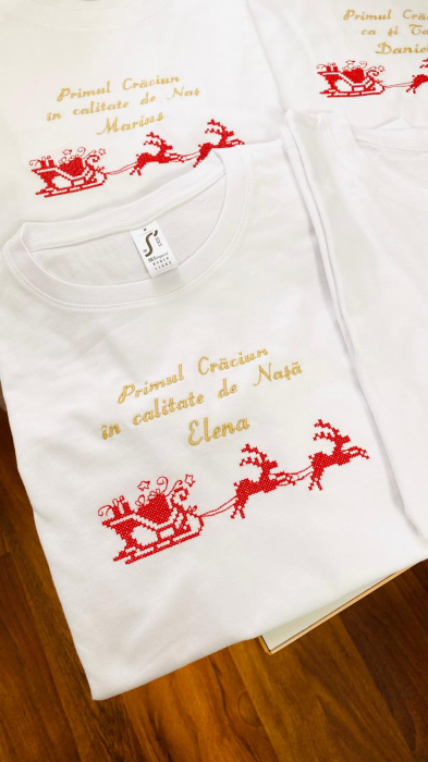 Tricou brodat Primul Craciun [4]