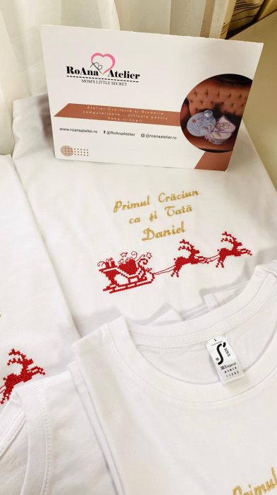 Tricou brodat Primul Craciun [3]