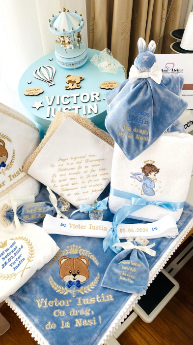 Trusou Botez Baiat Ursulet Albastru [2]