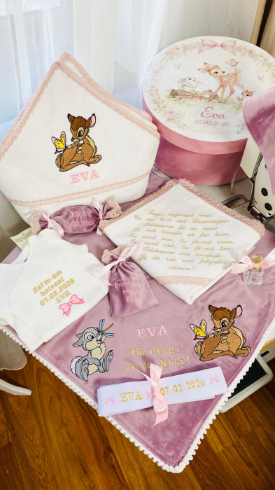 Trusou Botez Bambi Lila personalizat [3]