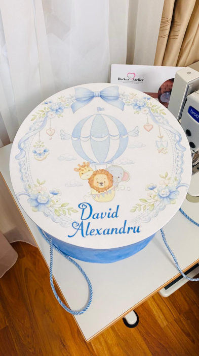 Trusou Botez Muselina Animalute Balon Aer Cald initiale [5]