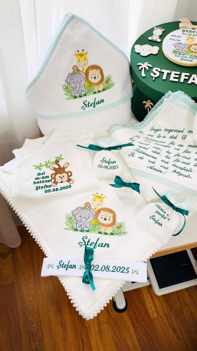 Trusou Botez Muselina Jungle Verde [2]