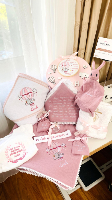 Trusou Botez Muselina Roz Prafuit Balon aer cald [1]