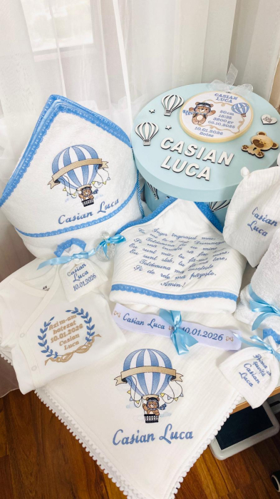 Trusou Botez Muselina Ursulet in balon aer cald [9]