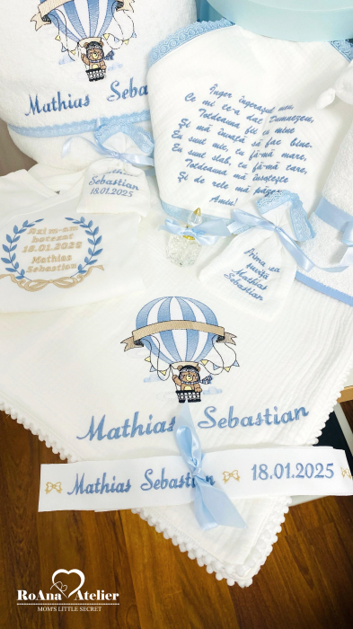 Trusou Botez Muselina Ursulet in balon aer cald [2]