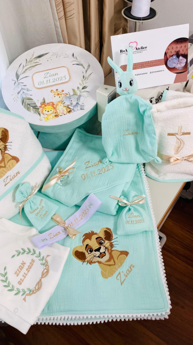 Trusou Botez Muselina Verde Mint Simba [3]