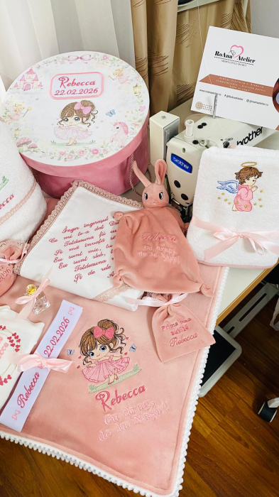 Trusou Botez Printesa catifea roz [3]