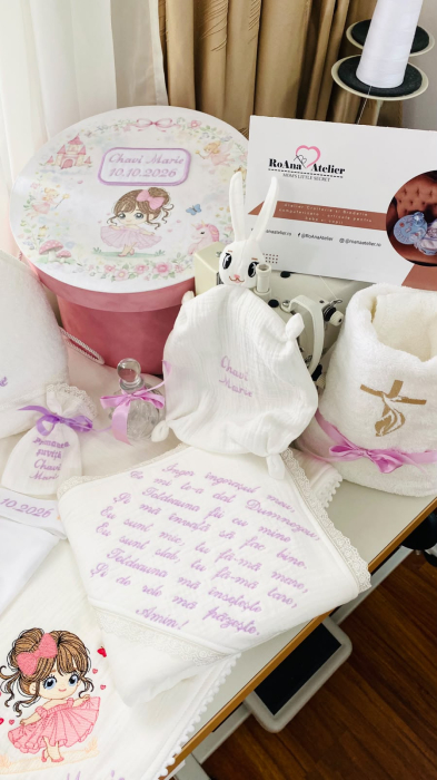 Trusou Botez Printesa Muselina Alba [3]