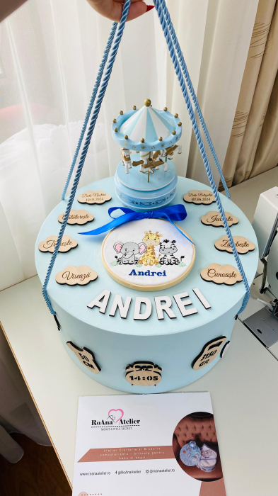 Trusou Botez Safari Personalizat albastru [5]