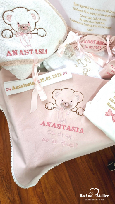 Trusou Botez Teddy Bear Roz [3]