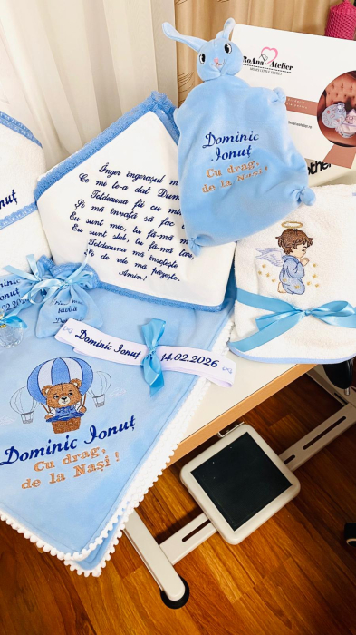 Trusou Botez Ursulet Baloane aer cald albastru [3]