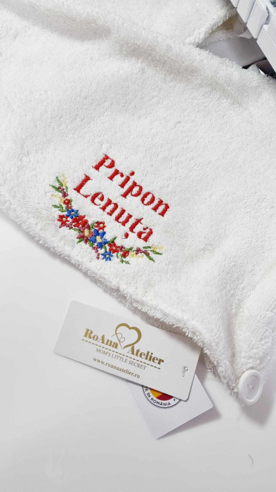 Turban brodat cu flori si personalizat [4]