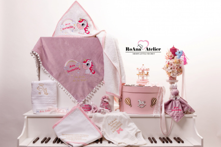 Trusou Botez Unicorn cu lumanare asortata [1]