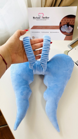 Aripi de Inger din catifea bleu cu sistem prindere [2]