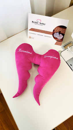 Costumase - Aripi Inger catifea fucshia personalizate
