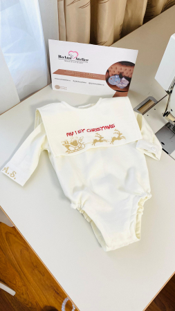 Baietei - Camasa Body My 1ST Christmas personalizata