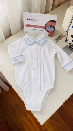 Articole Copii - Camasa tip body cu pliuri Victor personalizata