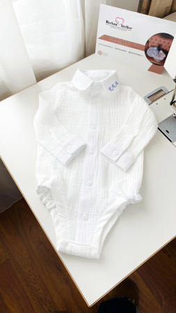 Camasa tip body muselina personalizata pe guler