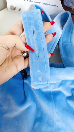 Costum Botez din catifea cu Aripi Ingeras personalizat [1]