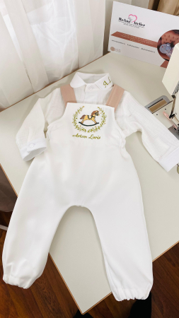 Costumas alb Little Toy Horse personalizat