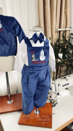 Costumas albastru My First Christmas [1]