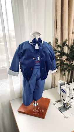 Costumas albastru My First Christmas [3]