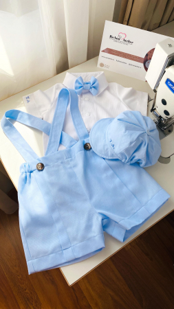 Costumase Bumbac - Costumas Alex personalizat din bumbac bleu