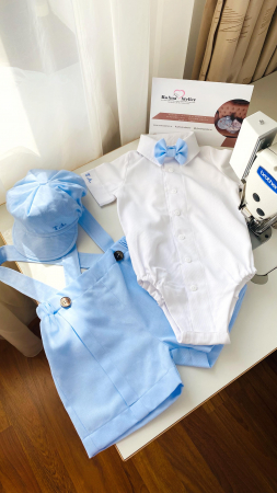 Costumas Alex personalizat din bumbac bleu [2]