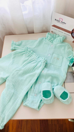Costumas Aris muselina verde mint [6]